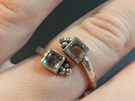 Ring Echtsilber 925 verstellbar blau