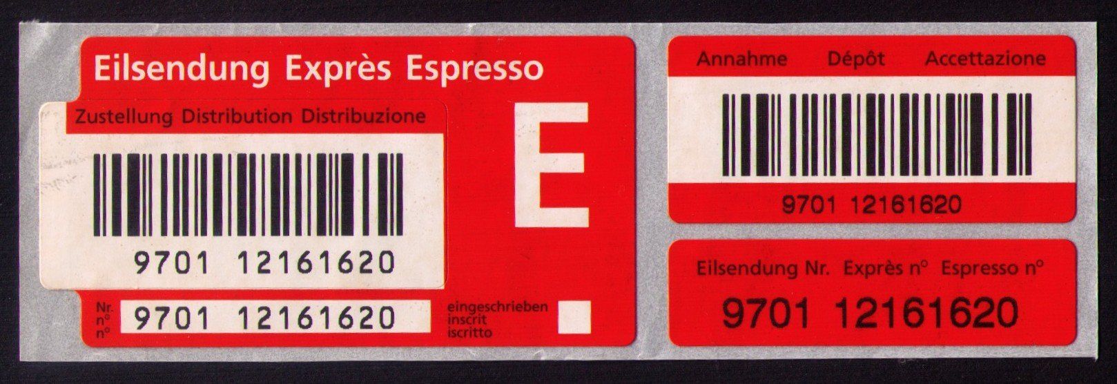 Tutti i francobolli: 1996_E2 BARCODE-EXPRESS-KLEBER +alle Beizettel ! ** – Nuovo (secondo la descrizione) da Marthalen venduto da Ch_quality