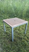 Gartentisch Alu/Holz 90x90cm, Schirmloch, Abholung