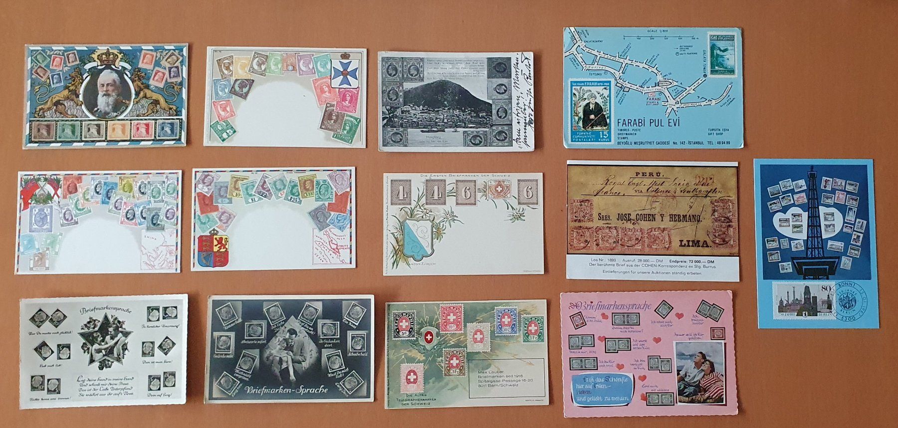 Cartoline postali: 76 Karten - Briefmarkensprache aus der ganzen Welt – Usato da Kreuzlingen venduto da Rschweiz1 5