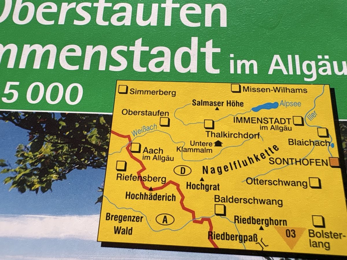 Cartine & Atlanti: Wanderkarte Oberstaufen  – Nuovo e nell'imballaggio originale da Grenchen venduto da nethy 2