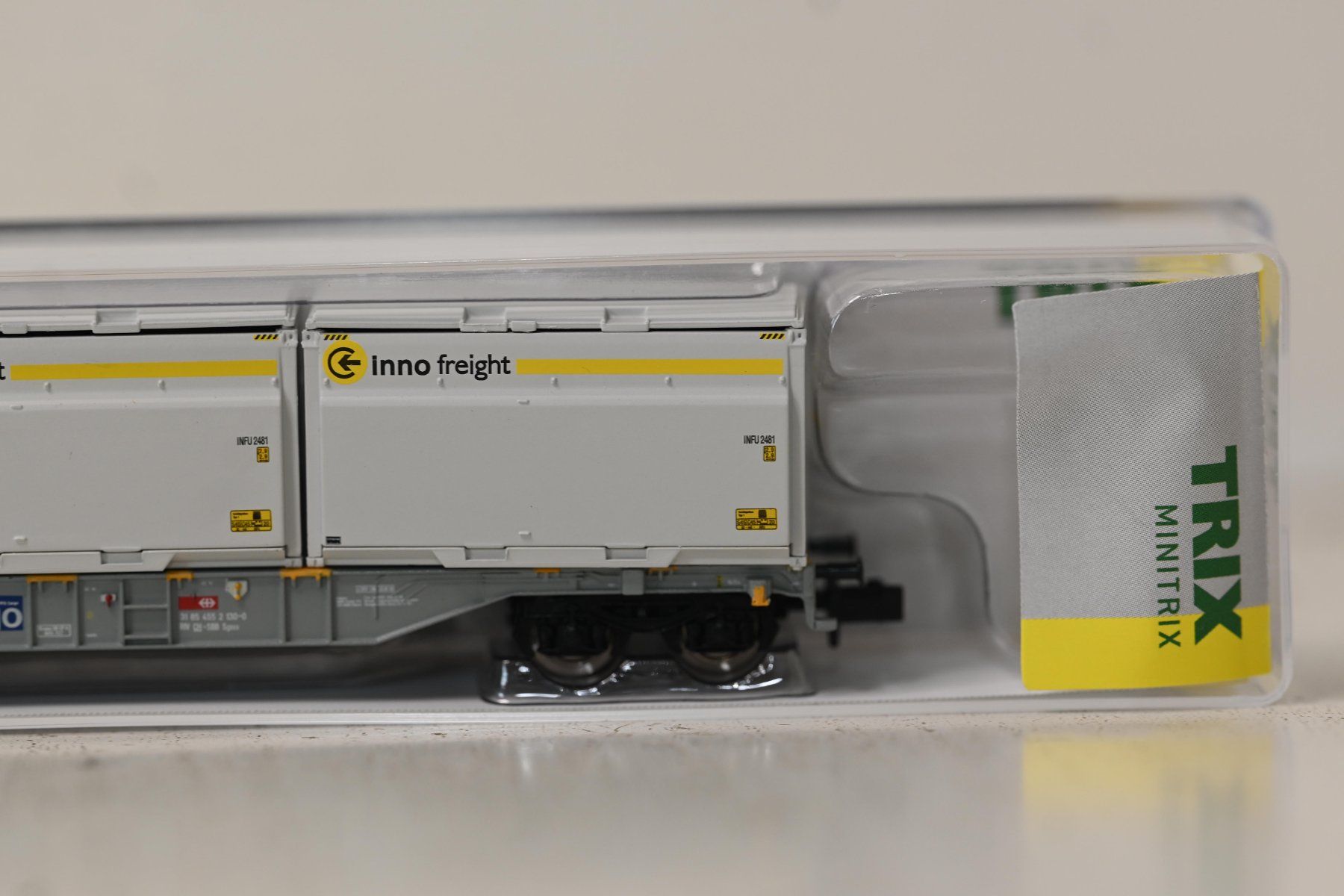 Trix Modellini di ferrovie: Trix Minitrix Güterwagen Inno Freight mit OVP Spur N – Usato da Laupen ZH venduto da Zmoewe 2