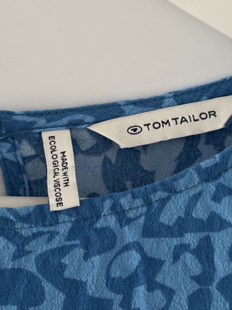 Tom Tailor Vestiti: Sommerkleid Tom Tailor, Blau, Grösse 38, Viskose – Usato da Wintersingen venduto da Symphoricarpos 1