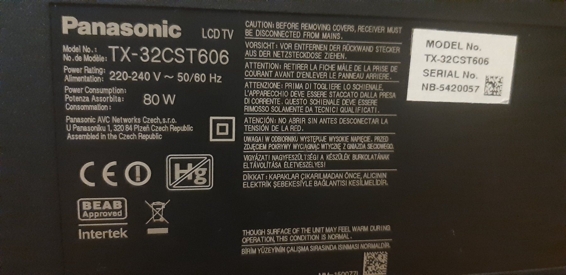 Panasonic Fernseher: Panasonic TX-32CST606 LCD TV – Neu (gemäss Beschreibung) aus Zürich von Venecia25 2