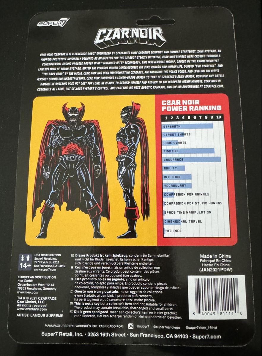 Statuette: Super7 Czarface Czar Noir figure new – Nuovo e nell'imballaggio originale da Châtillon JU venduto da swisshashashin 1