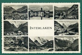 Interlaken - Mehrbilderkarte, 1948, gelaufen