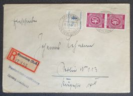 SPREMBERG 1946: Portogerechtes Einschreiben nach Berlin