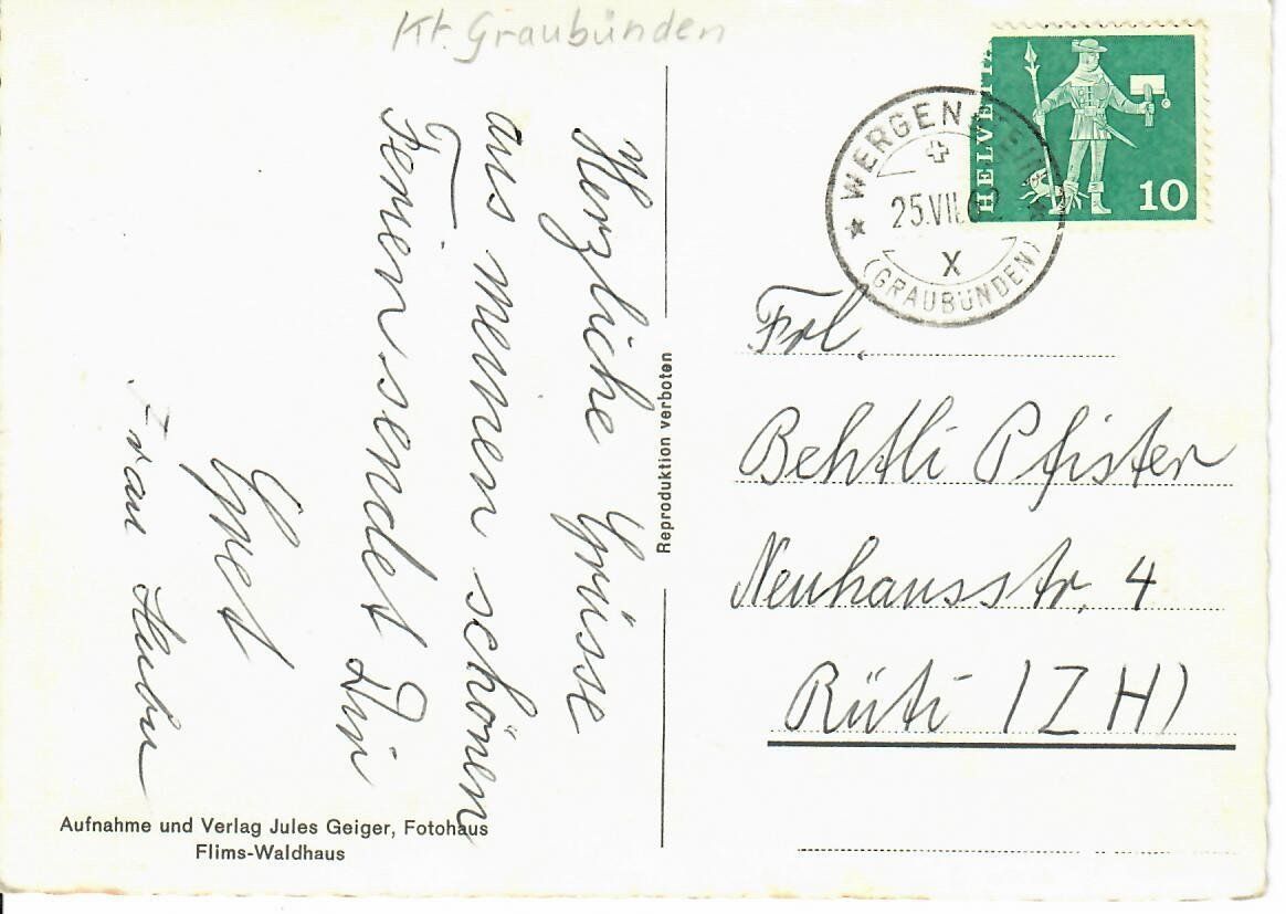 Cartes postales: Wergenstein – D'occasion à Hochdorf par Ziegel-16 1