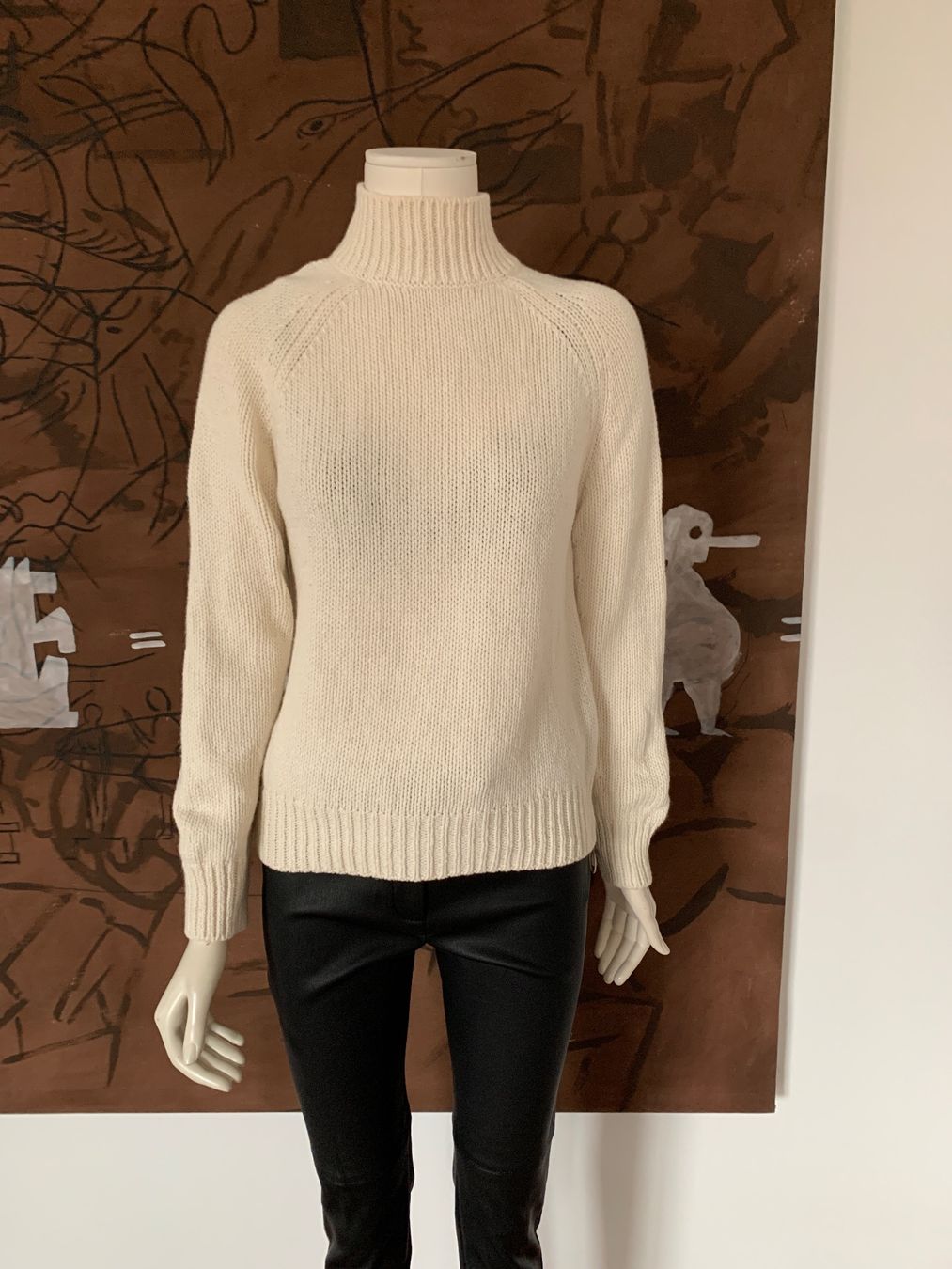 Akris Pullover & Sweatshirts: AKRIS: Exklusiver cremefarbener Rollkragenpullover, 36 – Neu (gemäss Beschreibung) aus Luzern von designluzern 1