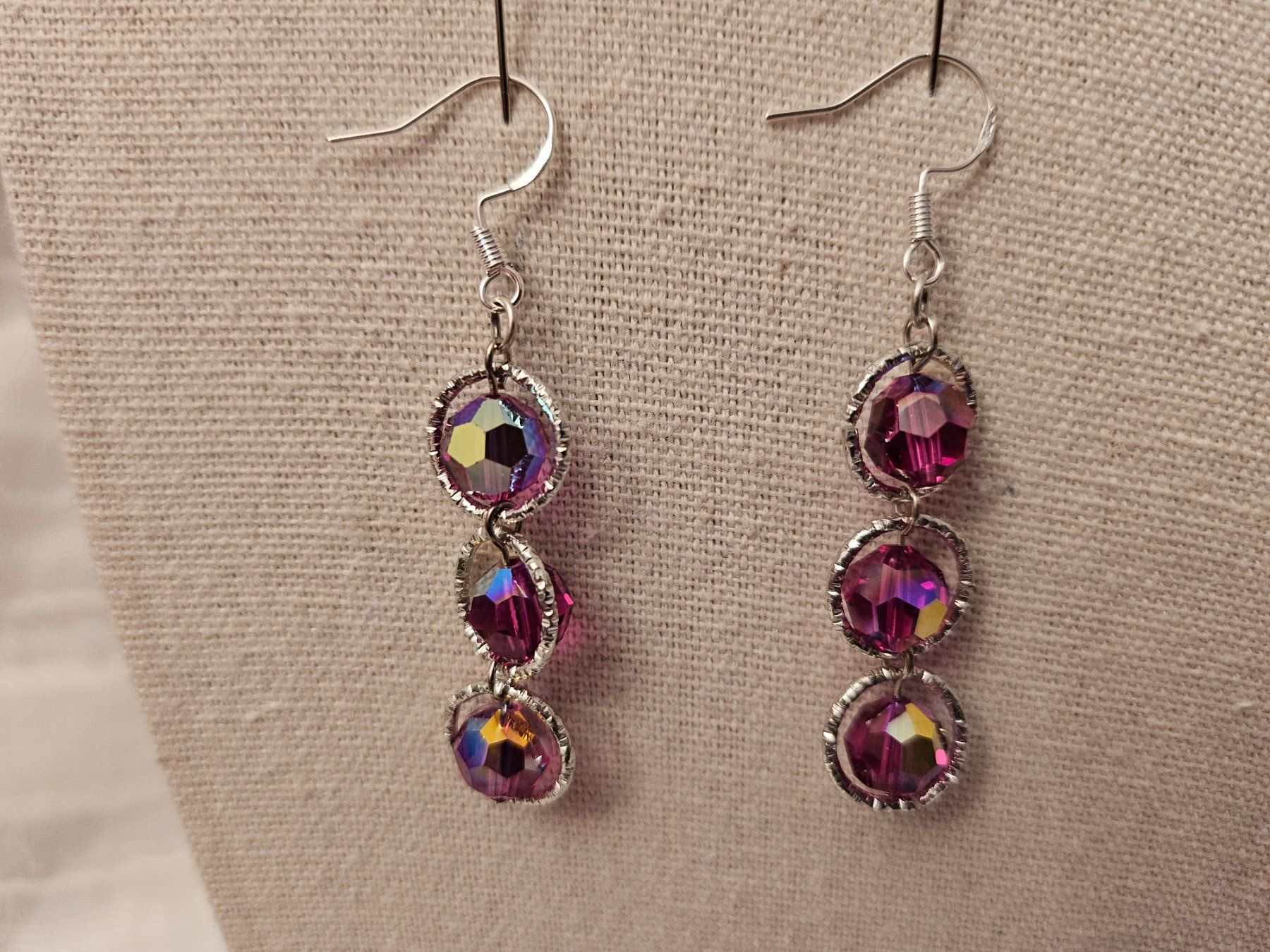 Ohrringe & -stecker: Ohrringe aus Swarovski Perlen Fuchsia – Neu (gemäss Beschreibung) aus Dietikon von Eleda 1