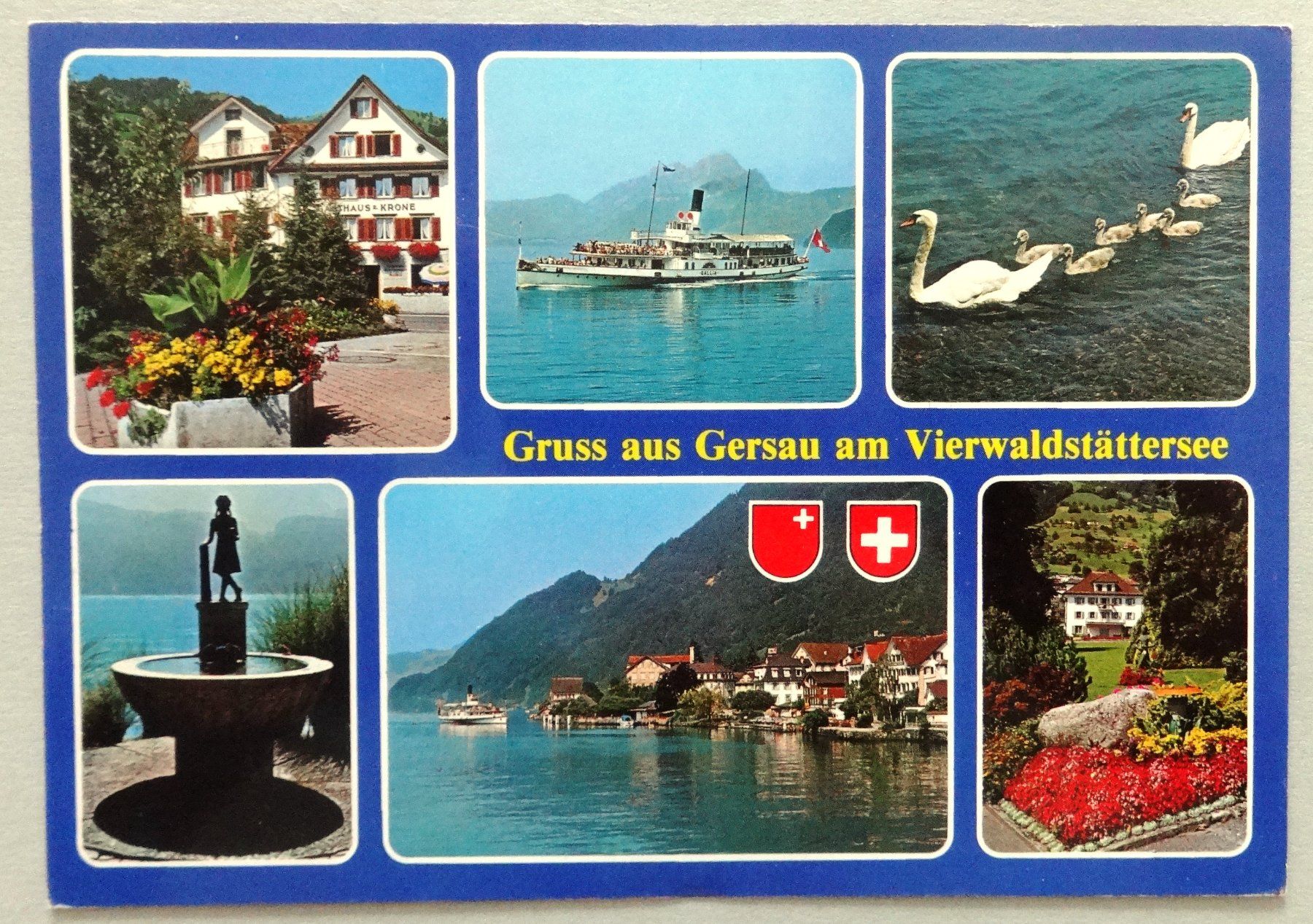 Cartoline postali: Gersau am Vierwaldstättersee – Difettoso da Fétigny venduto da Billy2miny