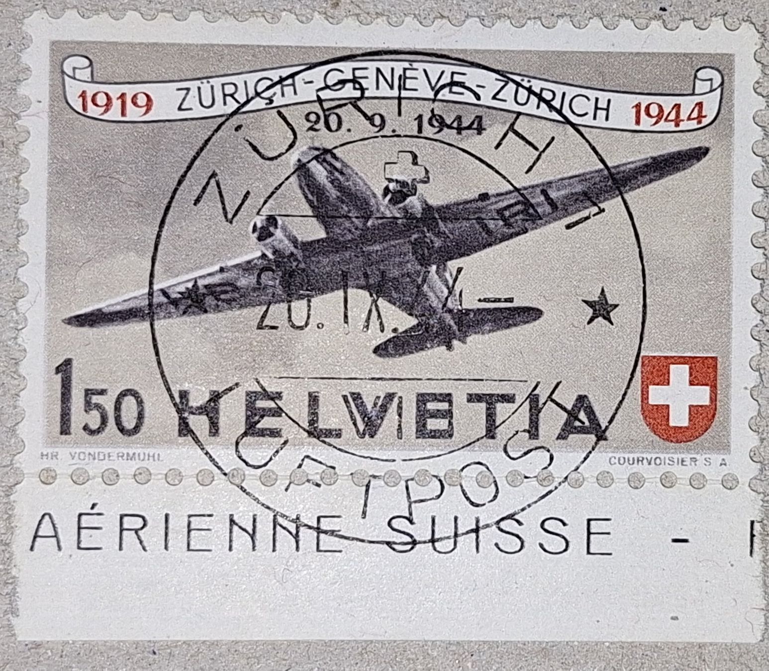 Tutti i francobolli: Flugpost F40 Voll ET. Kat. 80.- – Usato da Balgach venduto da SIMEON27
