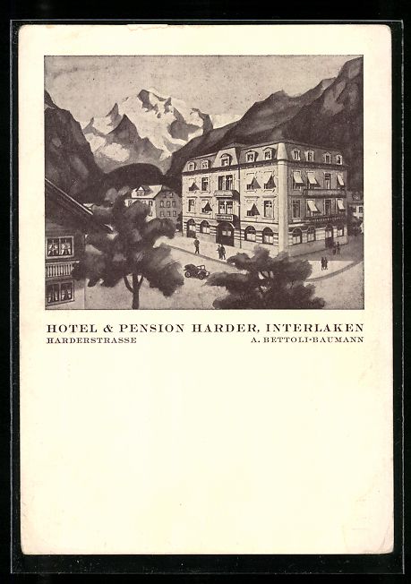 Ansichtskarten: Interlaken, Hotel, Pension Harder, Harde – Gebraucht aus Berlin von bartko-reher
