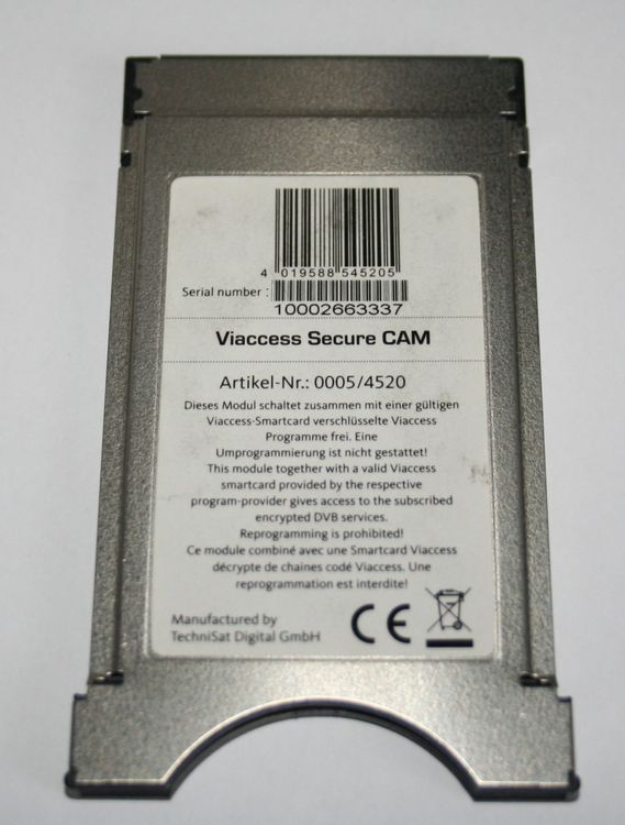 CAM Viaccess Neotion Di Ultima Generazione – CI Secure ACS 3.x, Compatibile Con Smart Card Viaccess, DVB