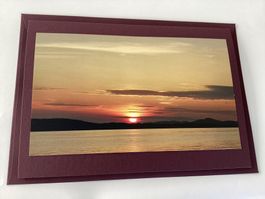 Grusskarte / Fotokarte mit Couvert 14.8x21cm Sonnenuntergang