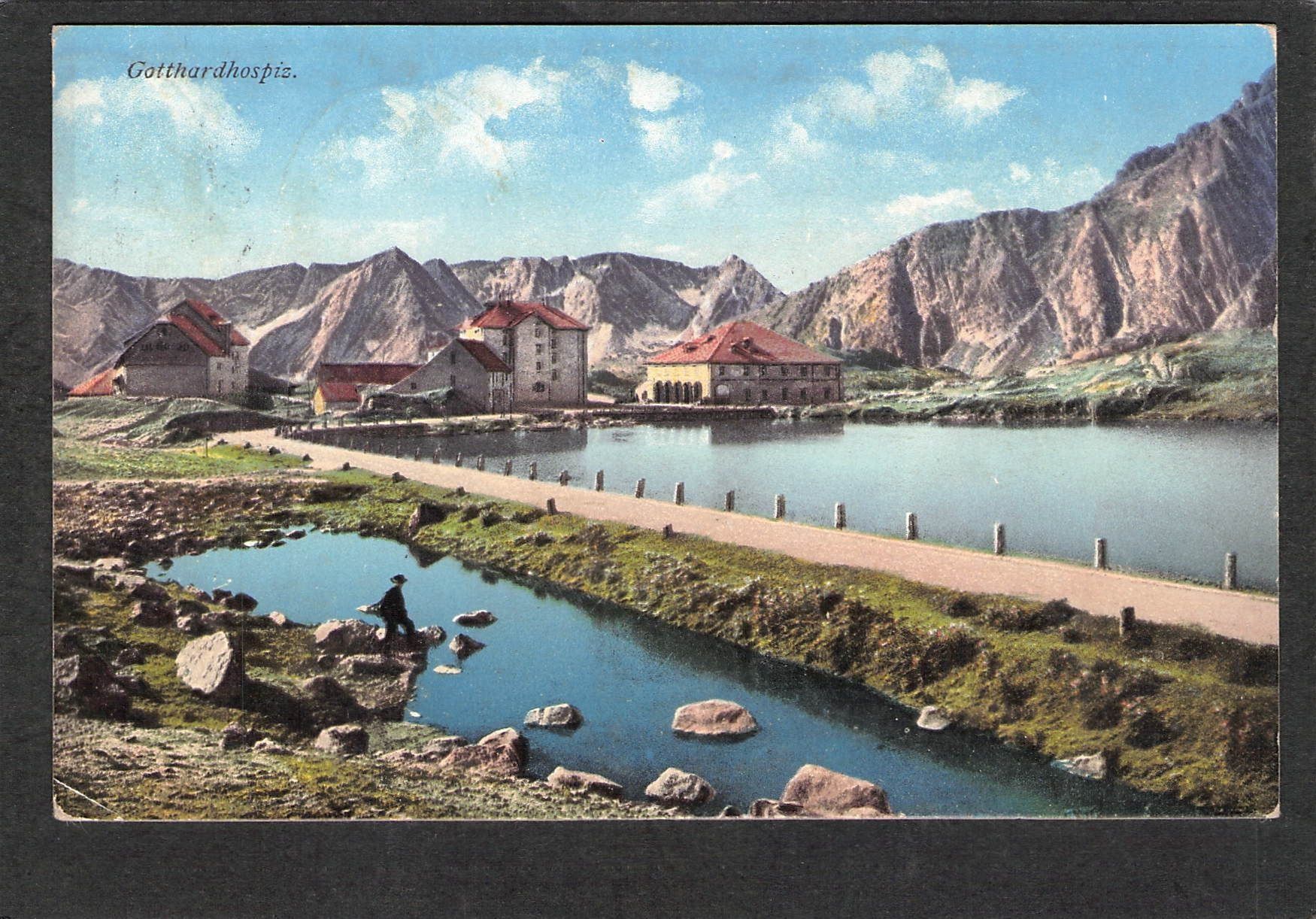 Cartoline postali: AK. UR Gotthardhospiz , 1911 – Usato da Reichenburg venduto da ibiza18