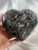 Amethyst Herz mit Stalaktiten
