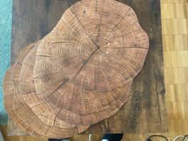 Untersetzer Holzoptik Baumscheibe 6er Set neu