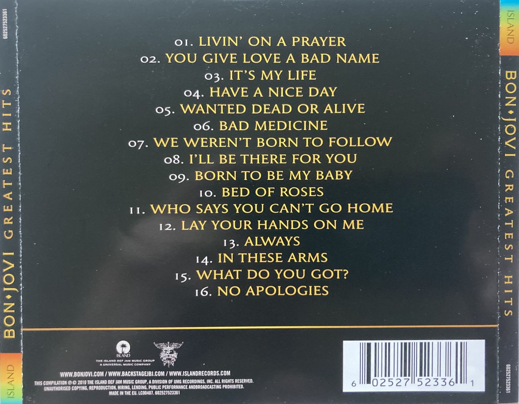 CDs: BON JOVI - GREATEST HITS – Gebraucht aus Bottens von hotter-than-hell 2