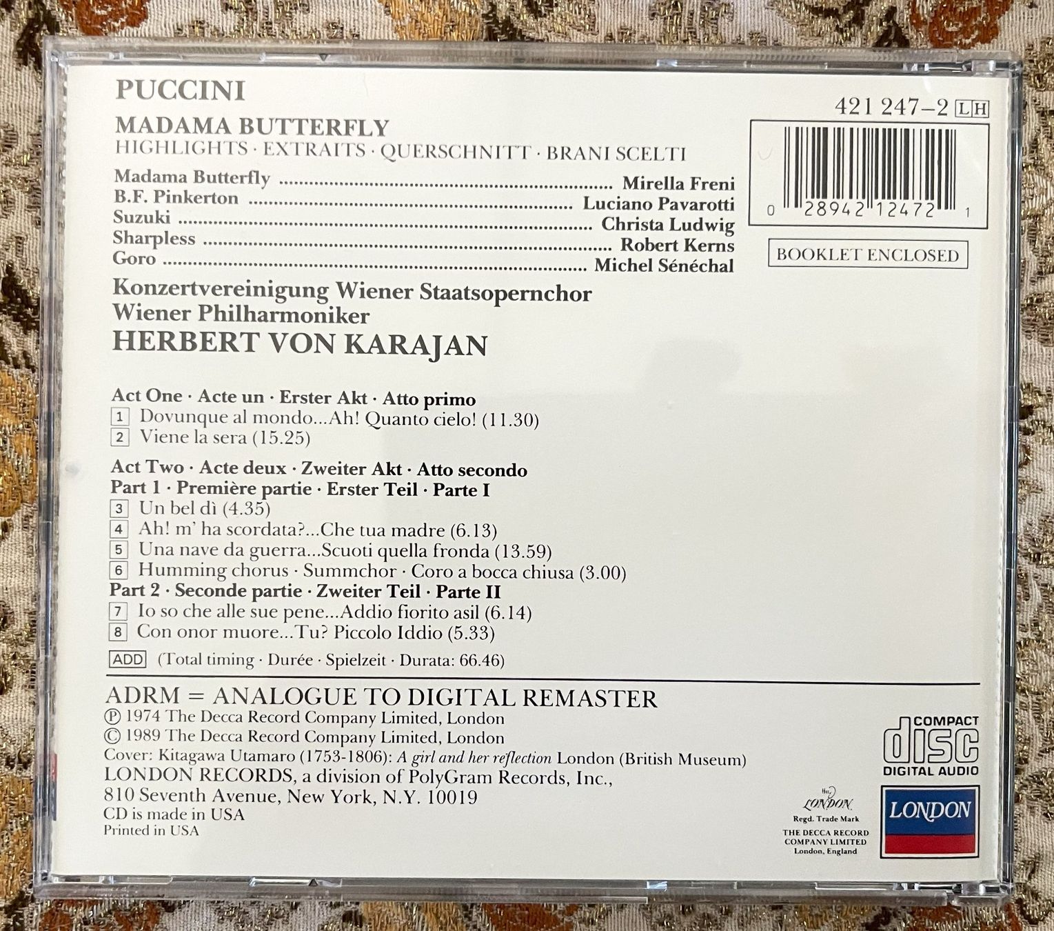 CD: PUCCINI: MADAMA BUTTERFLY CD – Usato da Oftringen venduto da Vucki 1