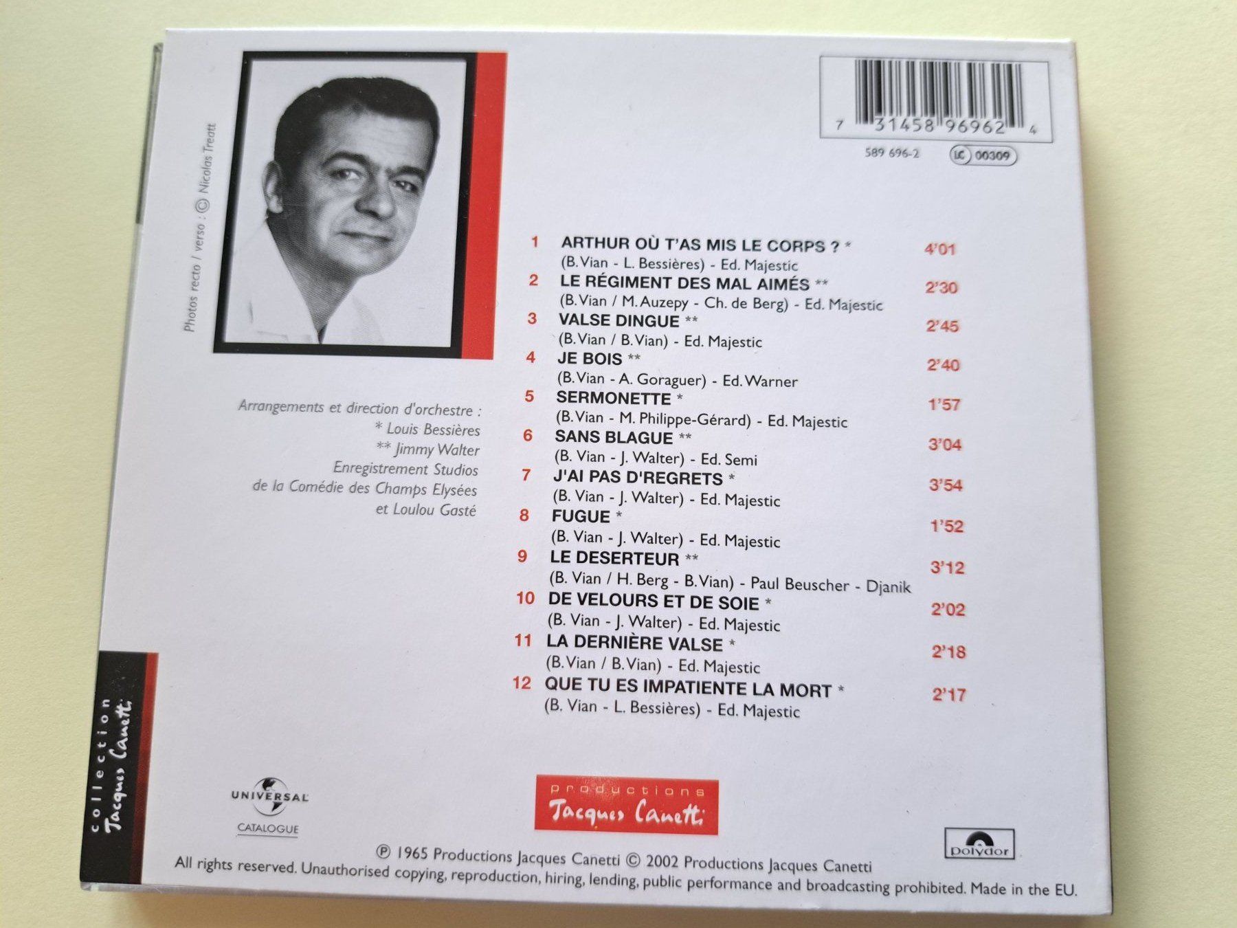 CD: Cd Serge Reggiani chante Boris Vian  – Usato da Pully venduto da bro_n52j 1