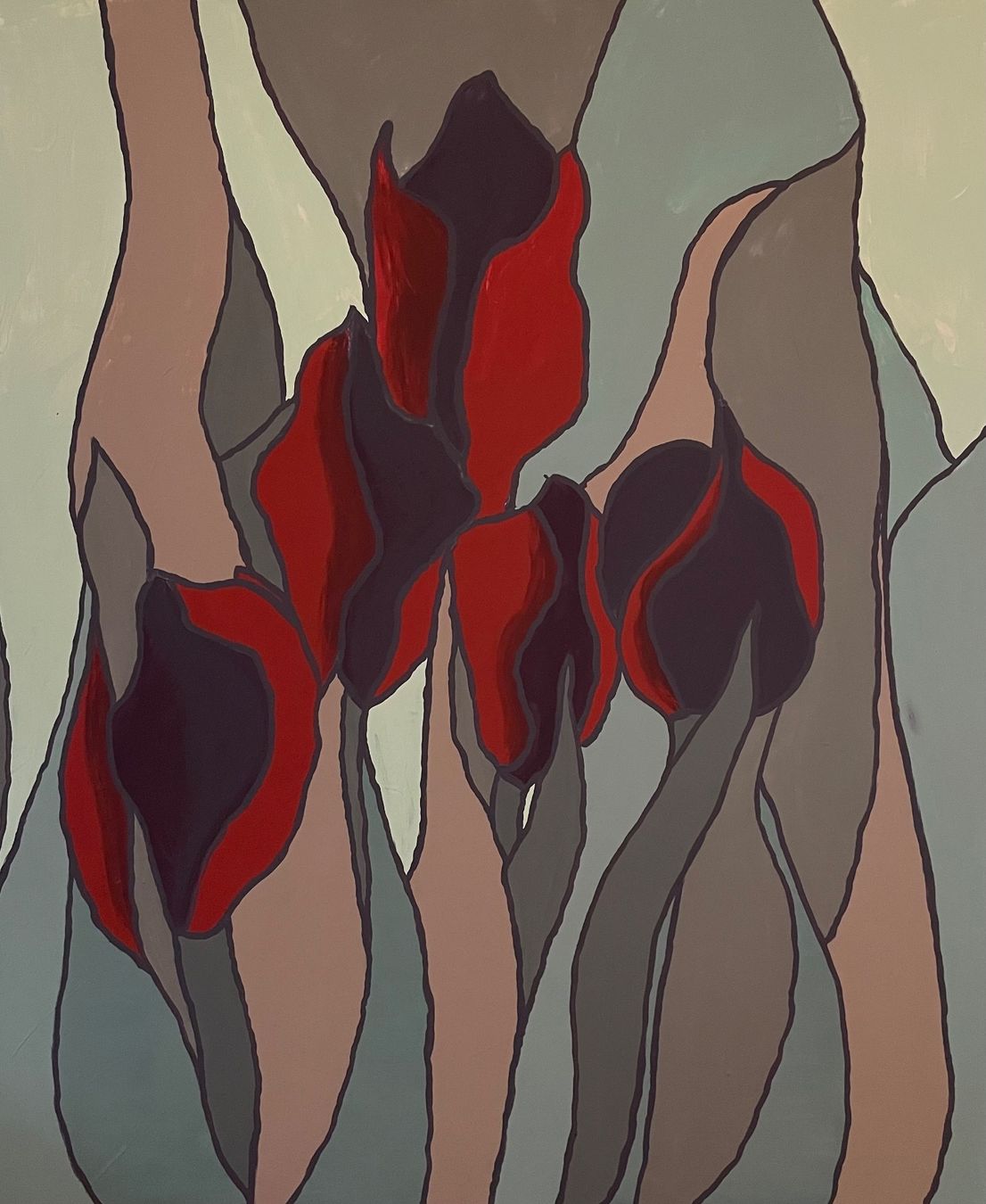 Gemälde: printemps - kunstmalerei mit acryl 100x120cm – Neu (gemäss Beschreibung) aus Rotkreuz von 4evermine