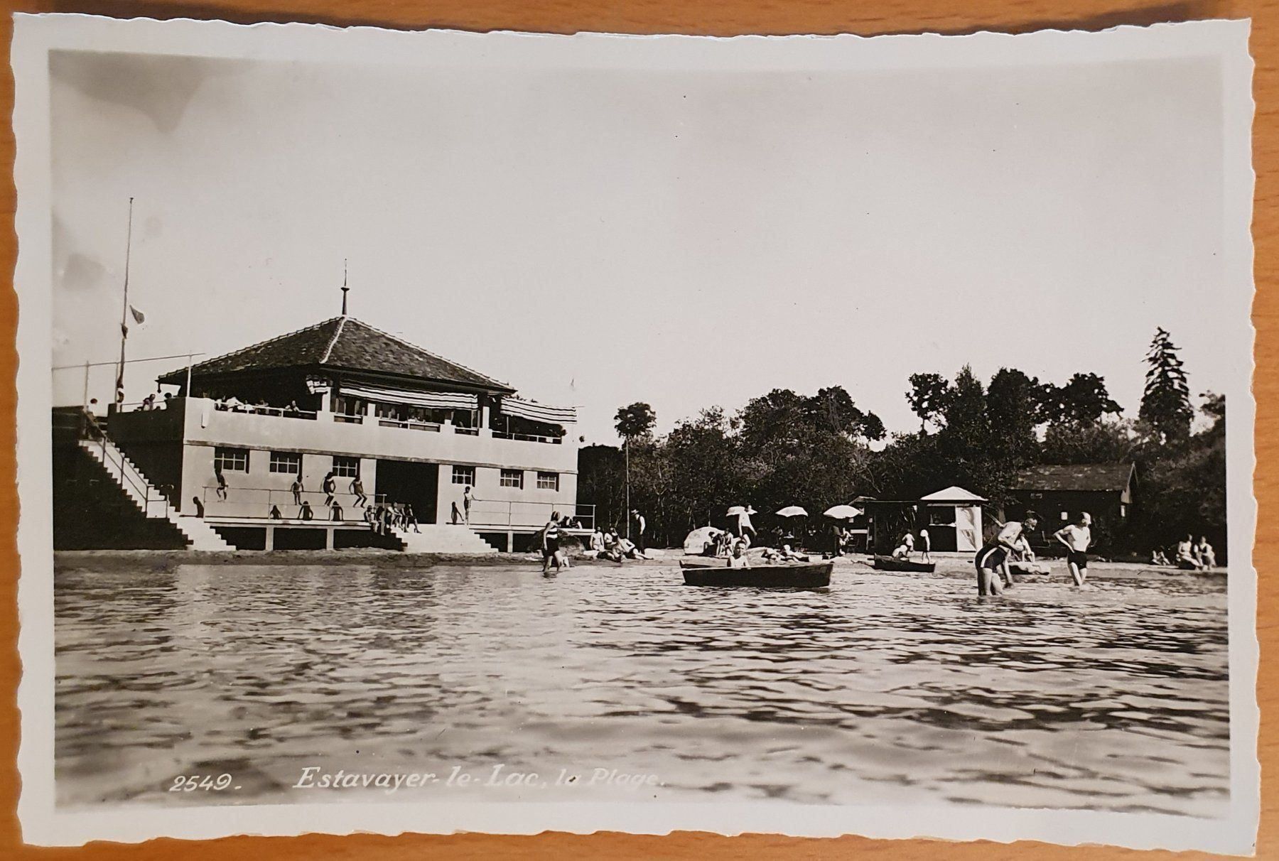 Ansichtskarten: Estavayer-le-Lac, La Plage 1933 – Gebraucht aus Kreuzlingen von Rschweiz1