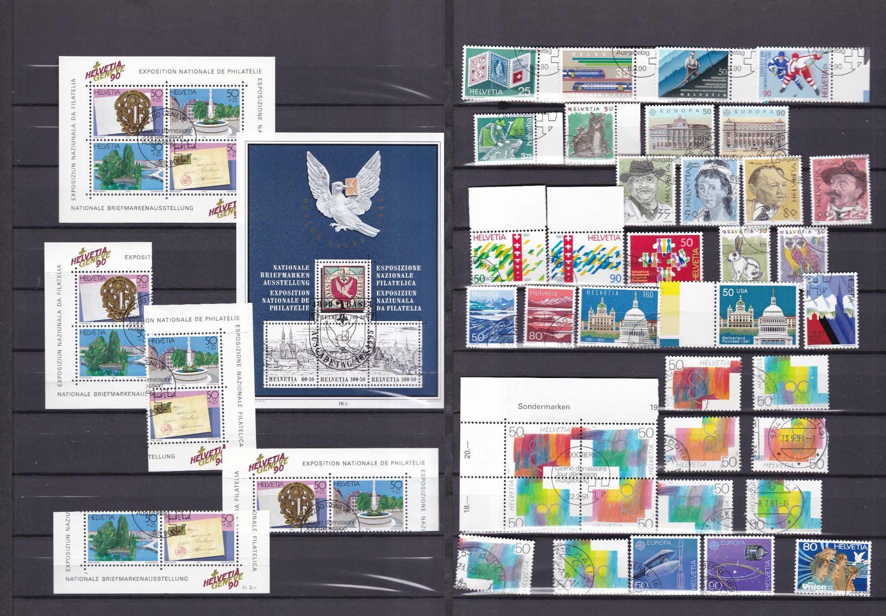 Tous les timbres: Briefmarkenalbum CH & UNO, viel Abo – D'occasion à Münchwilen AG par Nesar 1