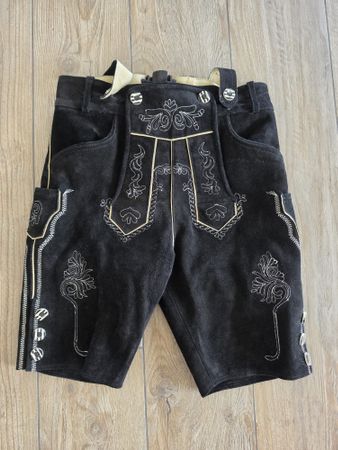 Trachtenlederhose aus Echtrohleder in Grösse S