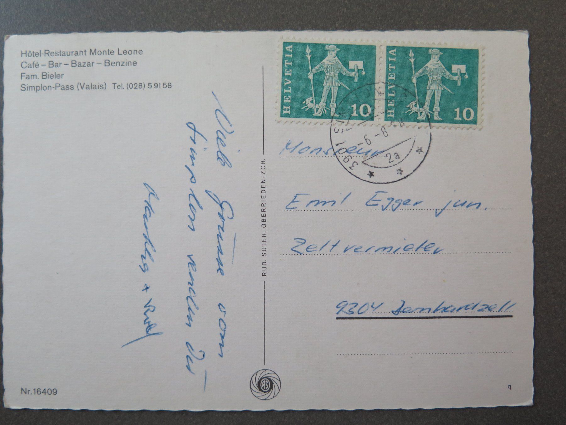 Cartoline postali: SIMPLON - SIMPLON-PASS - VIELE ALTE AUTOS!! – Usato da Wittenbach venduto da lipasal 3