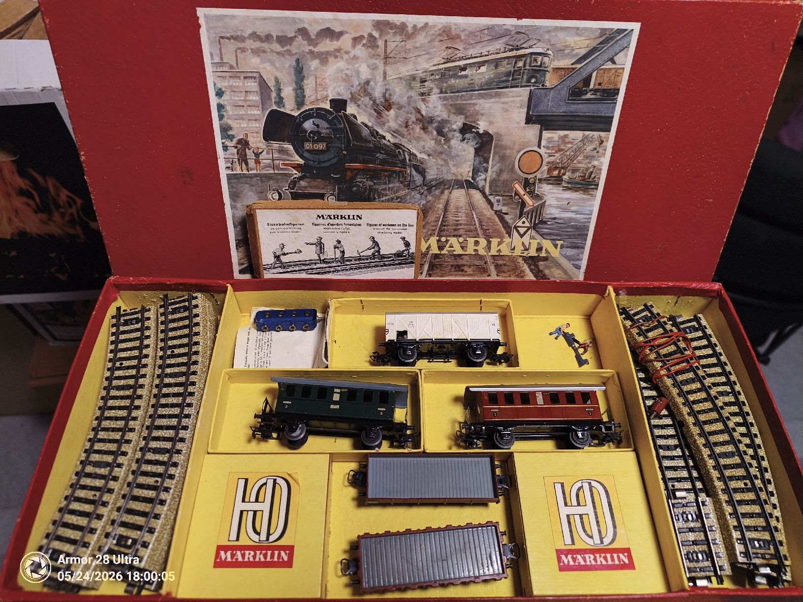Märklin Modellini di ferrovie: Vintage Märklin H0 Eisenbahn-Set im Originalkarton – Usato da Scherzingen venduto da The-C 2