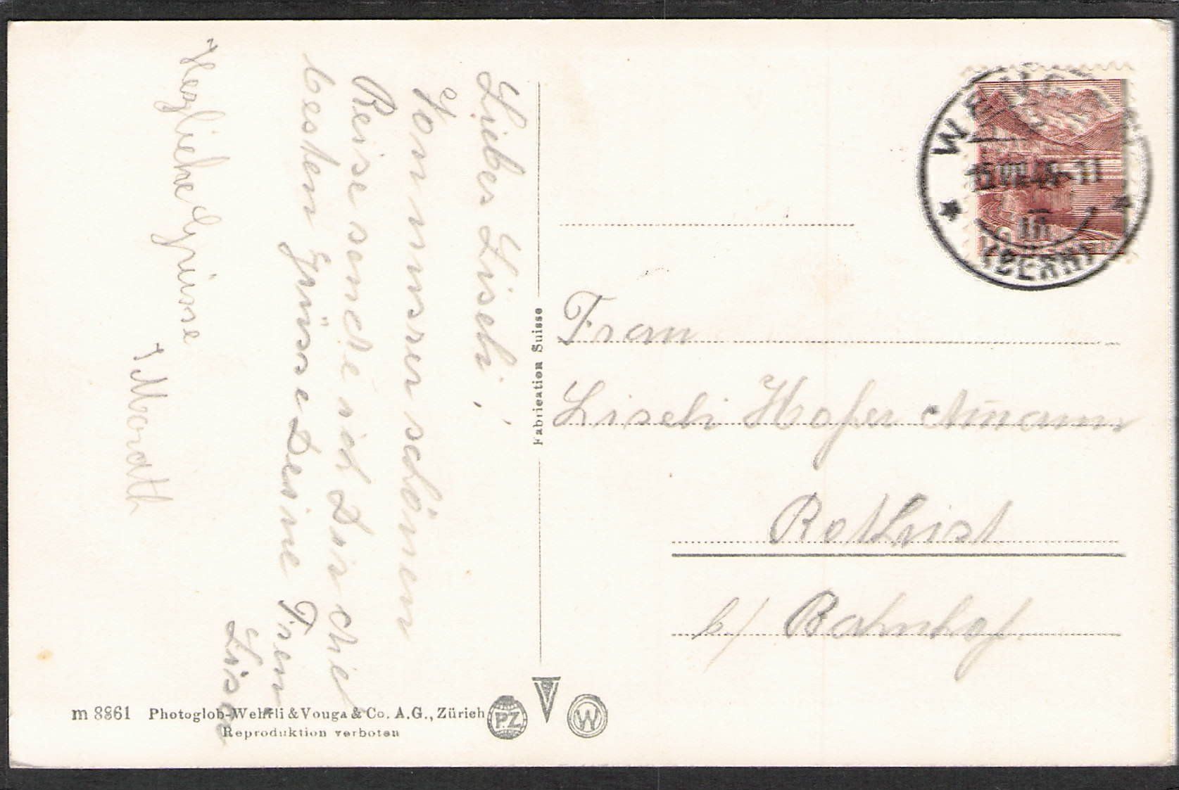 Cartoline postali: AK Jungfraubesteigung 1940 – Usato da Reichenburg venduto da ibiza18 1