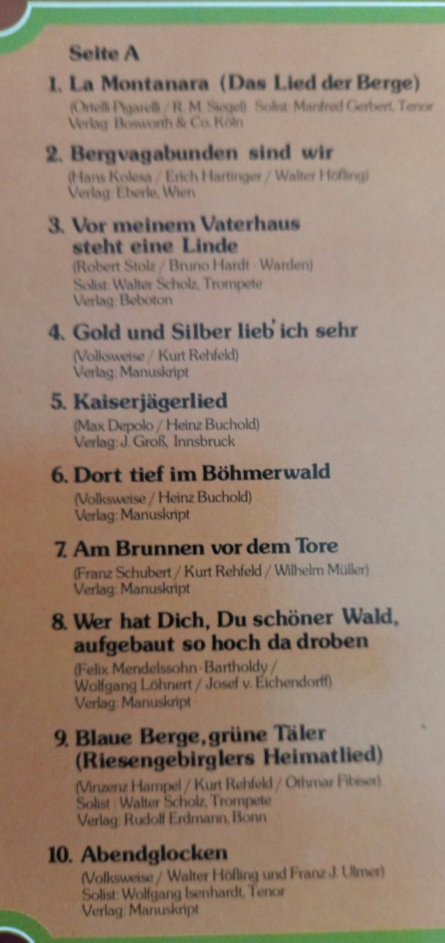 Dischi in vinile: LP "Die 20 schönsten Chöre" – Nuovo (secondo la descrizione) da Binningen venduto da mar_2jlr 7
