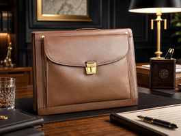 Vintage Leder-Aktentasche – Klassische Dokumententasche Brau