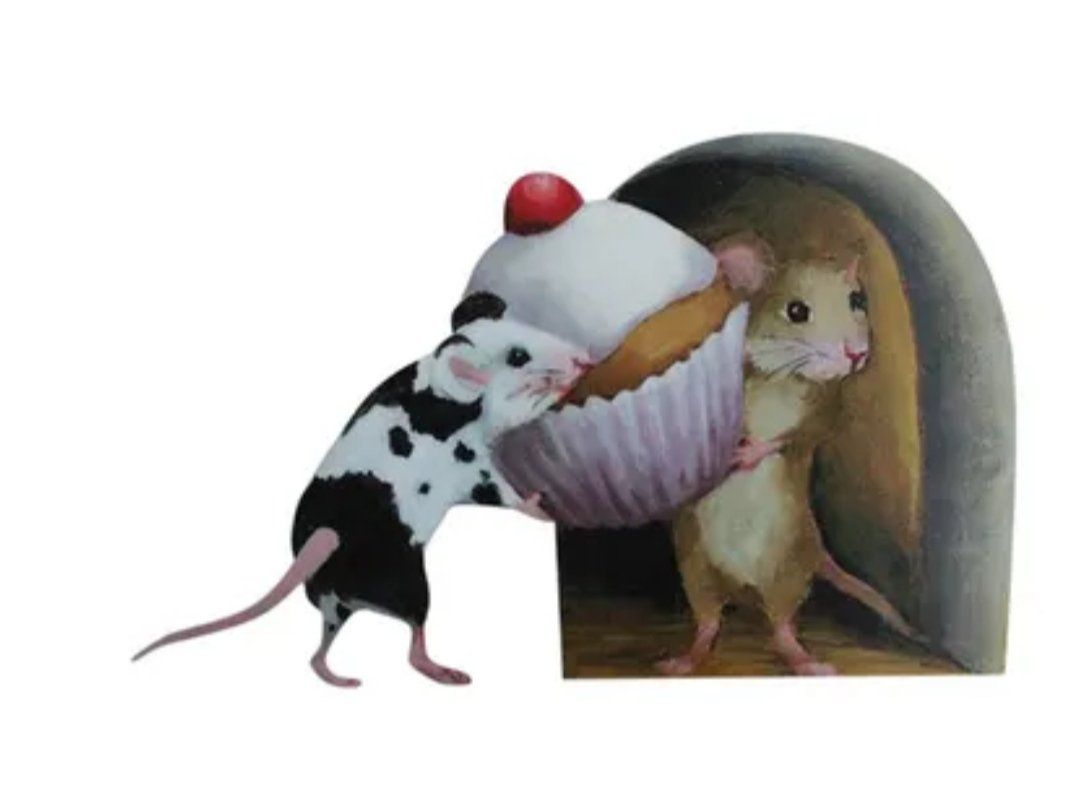Autocollants: Schöner Mäuse Sticker mit Törtchen, Maus mit Cupcake – Neuf avec emballage d'origine à Vogelsang AG par miinlade