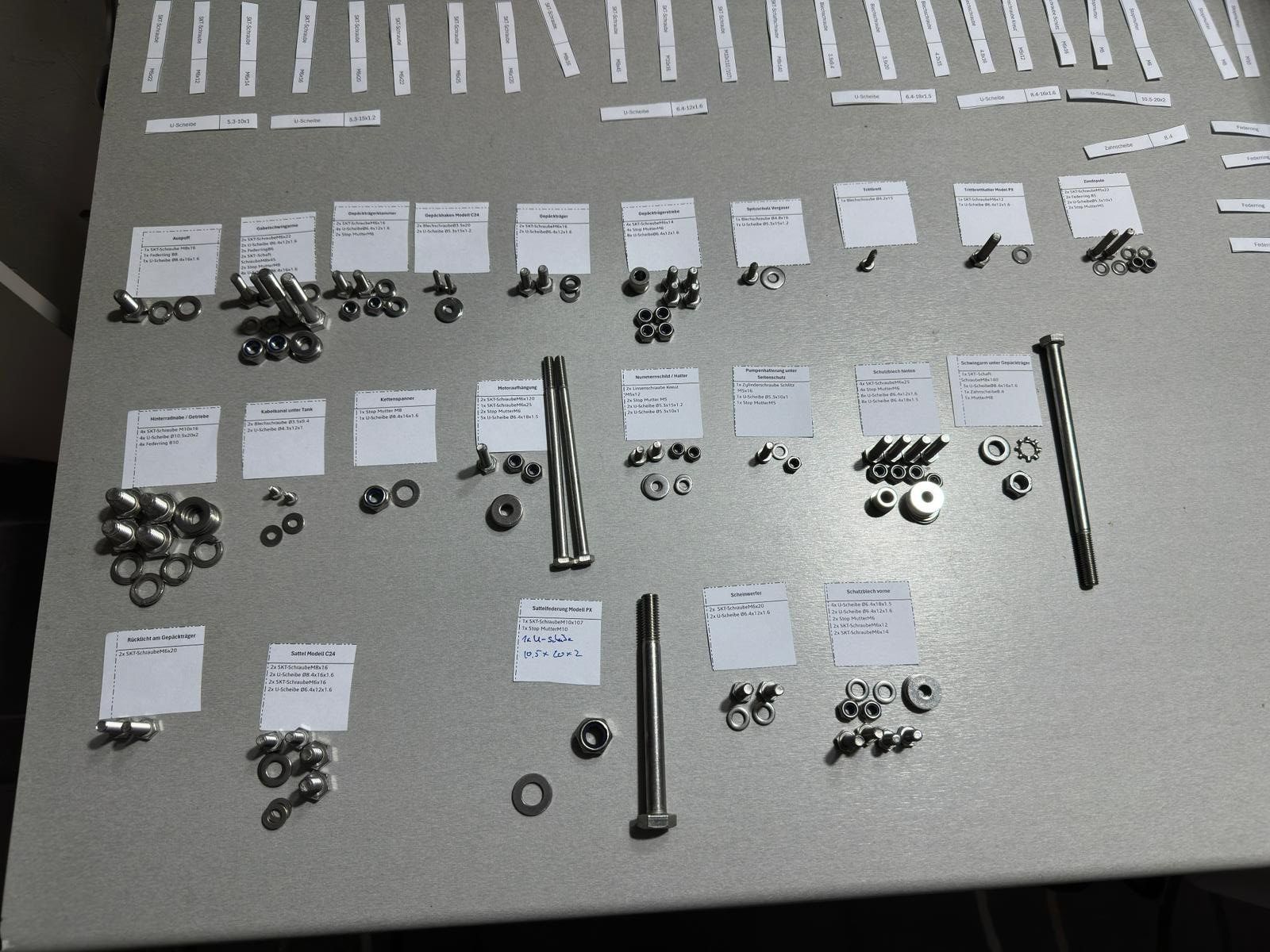 Piaggio Parti ricambio per ciclomotori: INOX SET Piaggio Ciao C24 und PX – Nuovo (secondo la descrizione) da Kirchleerau venduto da Toeffli_Schrauber 3