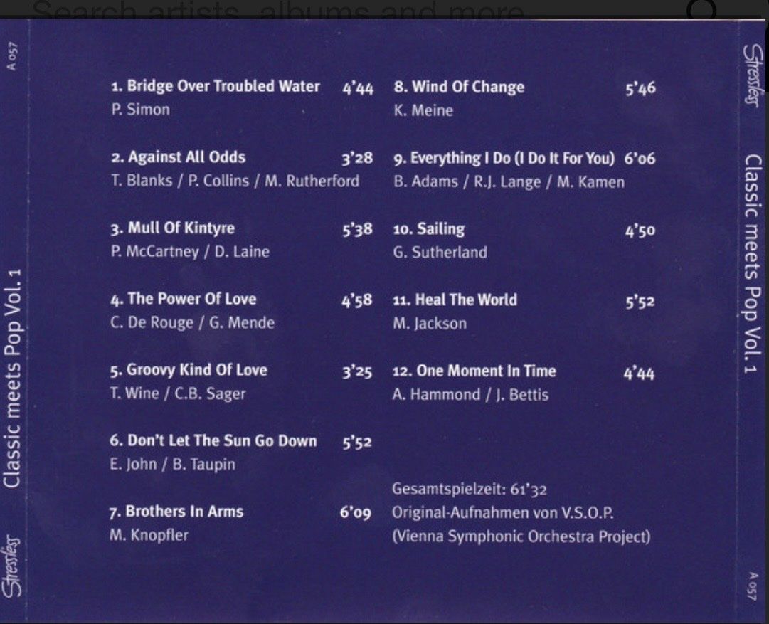 CDs: CD - Vienna Symphonic Orchestra Project – D'occasion à Renan BE par johncactus 1