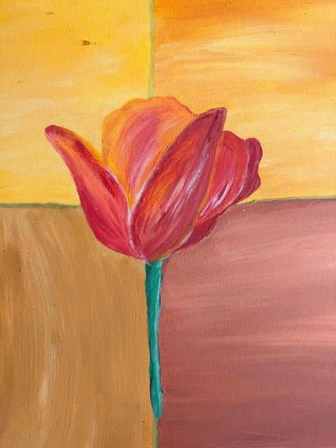 Gemälde: Zwei handgemalte Tulpenbilder, Frühling, Wanddeko 🖼️ – Gebraucht aus Wallbach von storm64 2