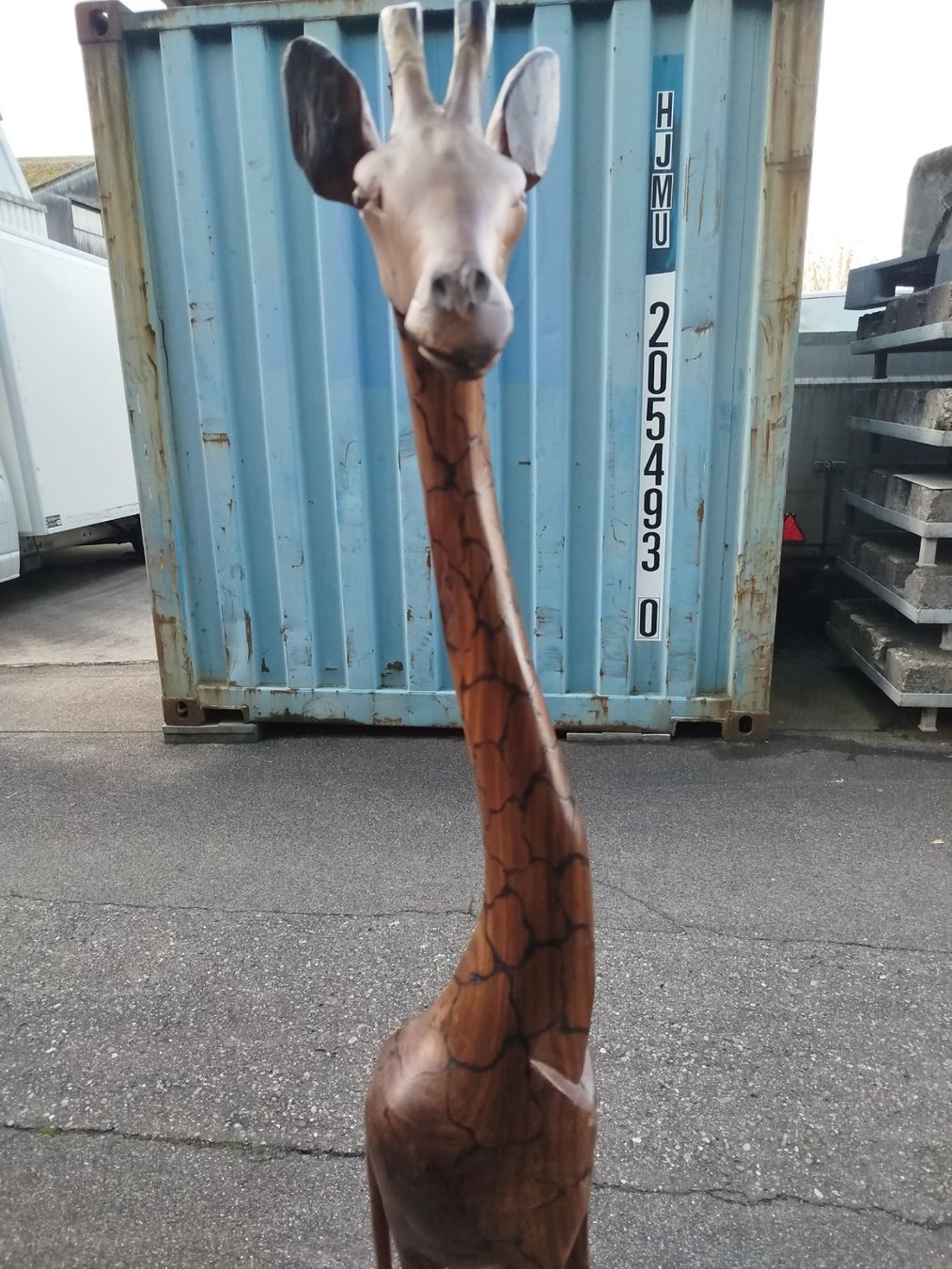 Sculture & Statue: Wunderschöne Holzgiraffe. (em15) – Usato da Künten venduto da Schnaepplihuus