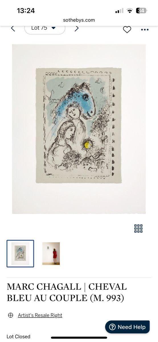 Grafica & Litografie: Marc Chagall! Wunderschöne Lithographie – Usato da Frauenfeld venduto da Colonia64 8