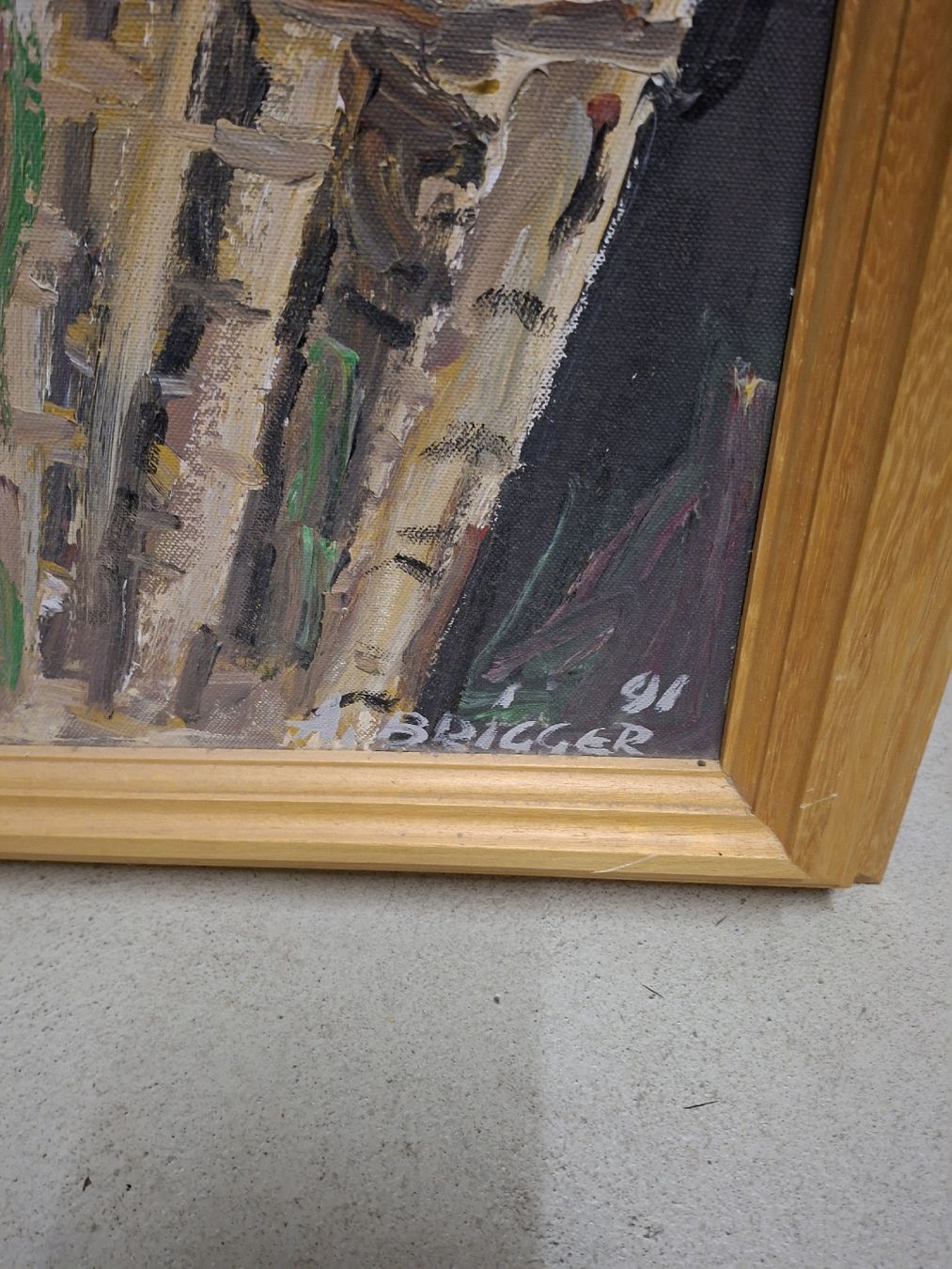 Dipinti: Ölgemälde "Korbflechter" signiert A. Brigger, 70x90cm – Usato da Grossdietwil venduto da mahsoumi 3