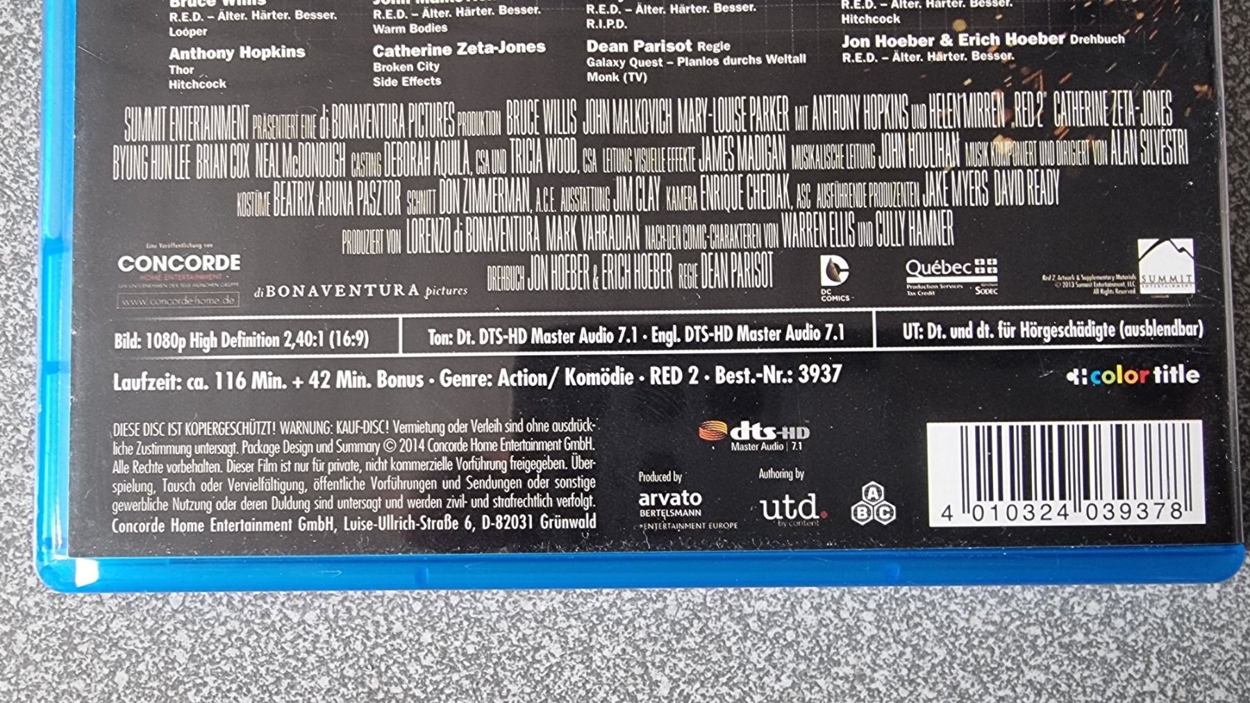Tous les DVDs: Blu Ray - R.E.D.2 / Bruce Willis – D'occasion à Oetwil am See par fineli2 1