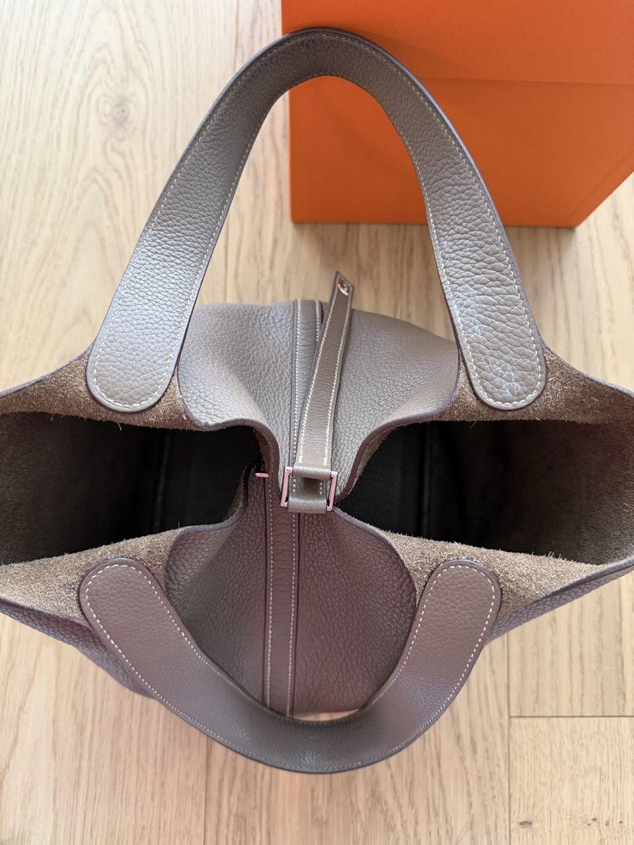Hermès Borse: Hermès Picotin 22 Clemence Leder Etoupe – Usato da Winkel venduto da blugirlblumarine 5