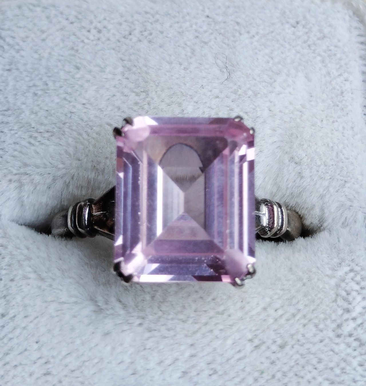 Anelli: Vintage Silber Ring mit Rosa Paste – Usato da schwyz venduto da larry91sz 2