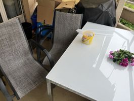 Garden chairs and table set
