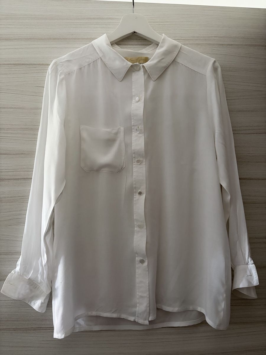 Blusen: Elegant Long Sleeve White Blouse - Spring Essential! – Neu (gemäss Beschreibung) aus Sorengo von dis_tfq6