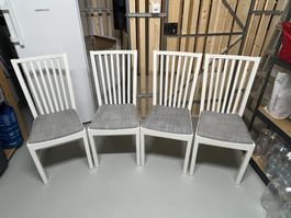 4x Norrnäs Essstühle (Ikea / weiss, grau)