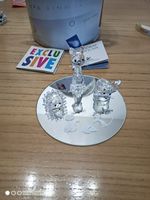 Swarovski figurines Set of animal figurines with mirror
