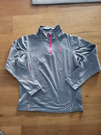 46N Pullover, Grau mit pinken Details, Gr. 164