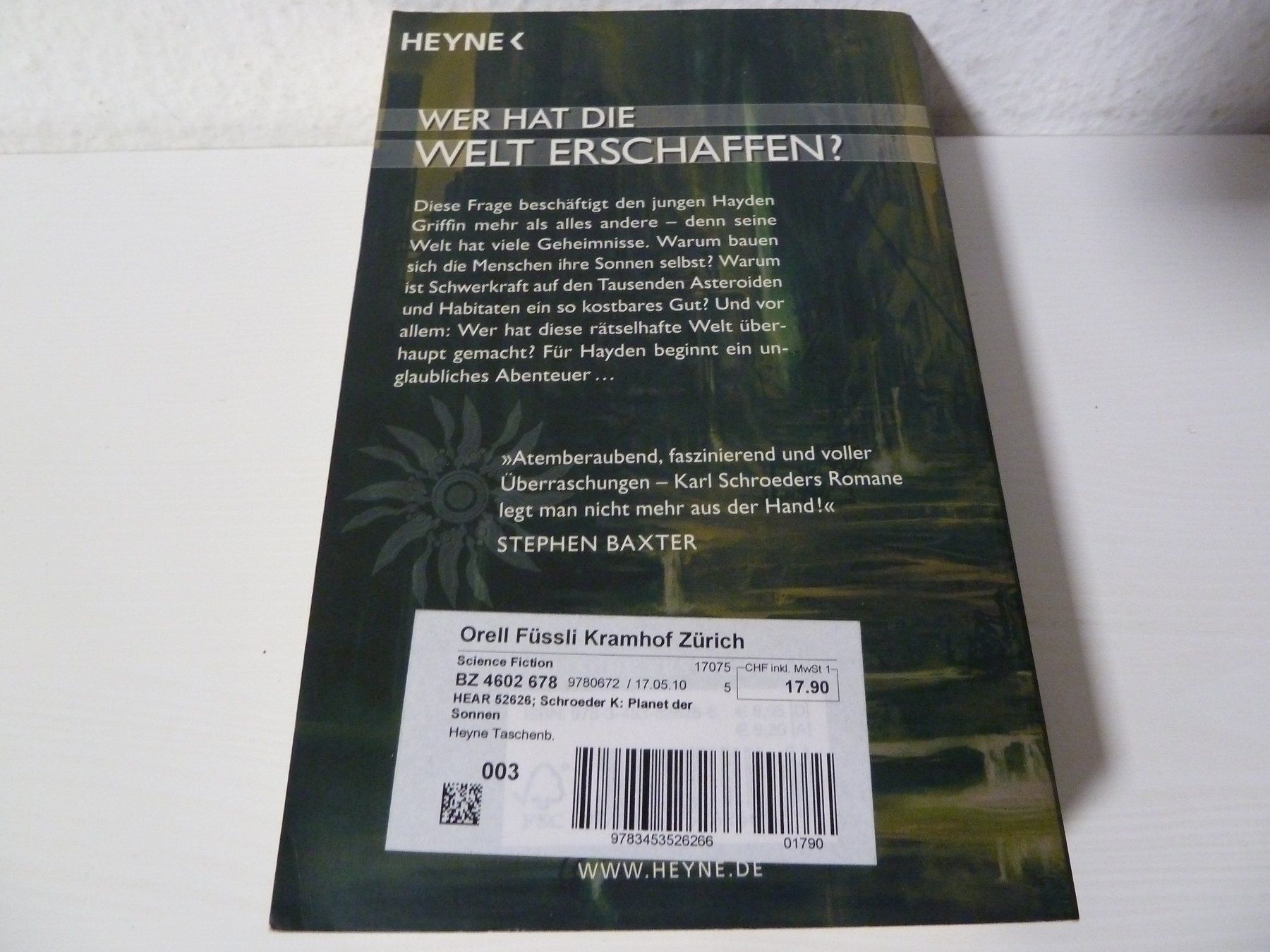 Libri: Karl Schroeder: Planet der Sonnen – Usato da Abtwil SG venduto da PFu_5i_u5 1